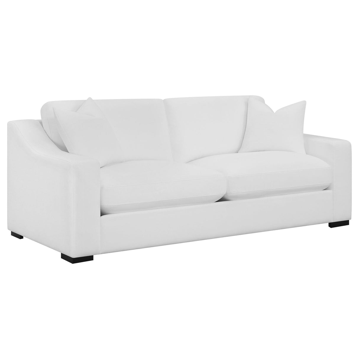 Ashlyn 2 - piece Upholstered Sloped Arms Living Room Set White - 509891 - S2 - image - 2