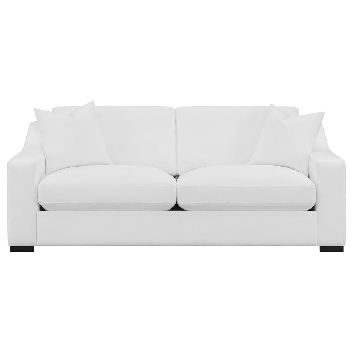 Ashlyn 2 - piece Upholstered Sloped Arms Living Room Set White - 509891 - S2 - image - 3