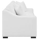 Ashlyn 2 - piece Upholstered Sloped Arms Living Room Set White | Coaster | Home Elegance USA