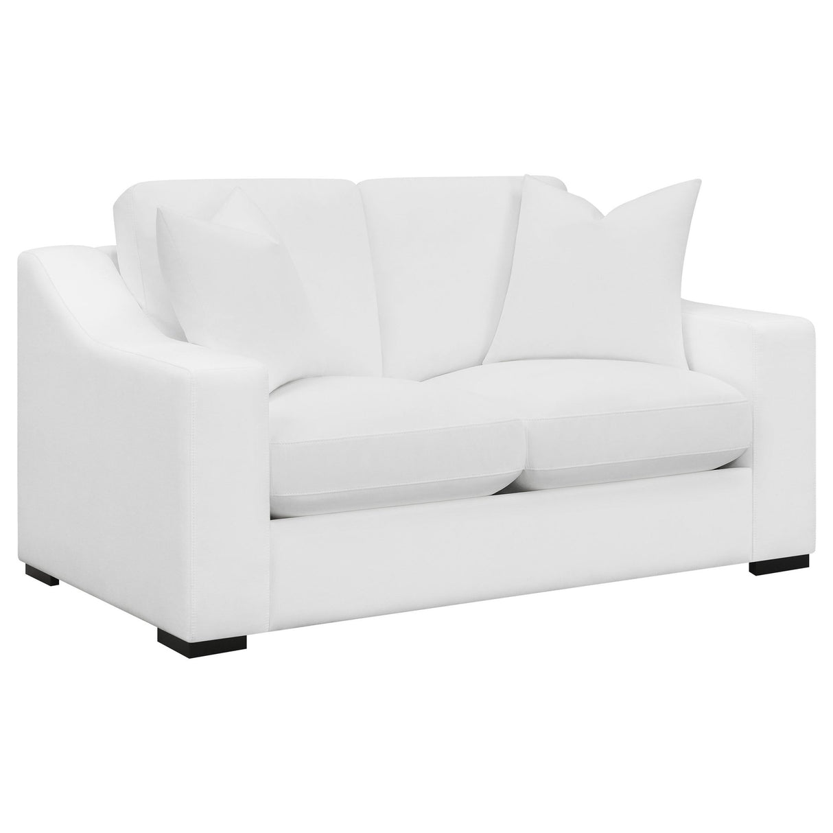 Ashlyn 2 - piece Upholstered Sloped Arms Living Room Set White | Coaster | Home Elegance USA