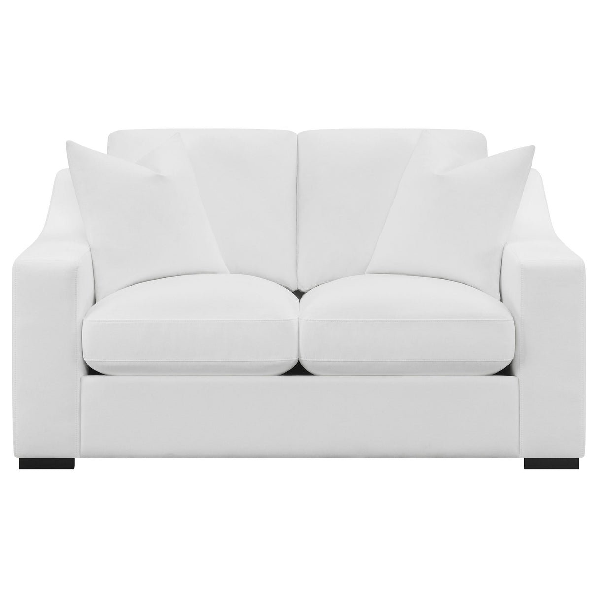 Ashlyn 2 - piece Upholstered Sloped Arms Living Room Set White - 509891 - S2 - image - 7