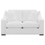 Ashlyn 2 - piece Upholstered Sloped Arms Living Room Set White | Coaster | Home Elegance USA