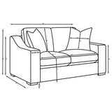 Ashlyn 2 - piece Upholstered Sloped Arms Living Room Set White - 509891 - S2 - image - 12