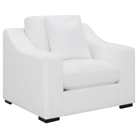 Ashlyn 3 - piece Upholstered Sloped Arms Living Room Set White - 509891 - S3 - image - 8