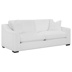 Ashlyn Upholstered Sloped Arms Sofa White | Coaster | Home Elegance USA