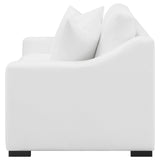 Ashlyn Upholstered Sloped Arms Loveseat White | Coaster | Home Elegance USA