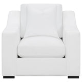 Chair - Ashlyn Upholstered Sloped Arms Chair White