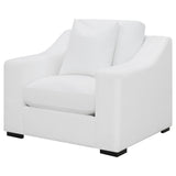 Chair - Ashlyn Upholstered Sloped Arms Chair White