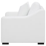 Chair - Ashlyn Upholstered Sloped Arms Chair White