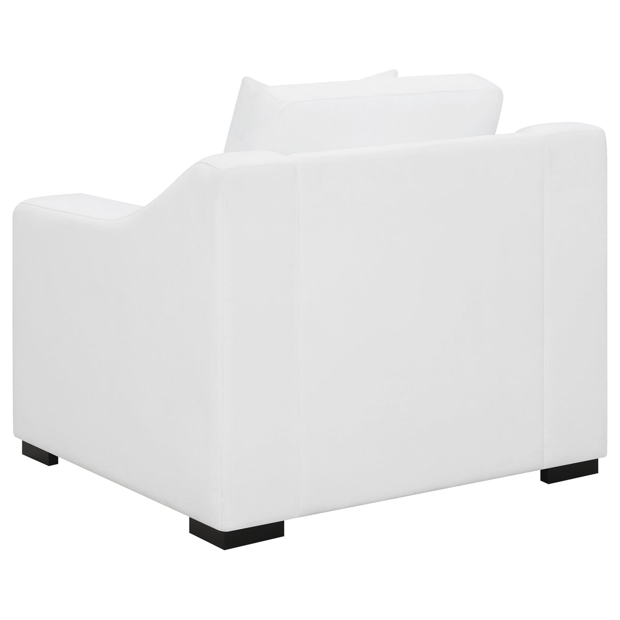 Chair - Ashlyn Upholstered Sloped Arms Chair White