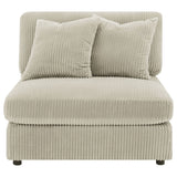 Armless Chair - Blaine Upholstered Armless Chair Sand | Coaster | Home Elegance USA