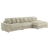 Blaine Upholstered Reversible Sectional Sofa Set with Amrless Chair Sand | Coaster | Home Elegance USA