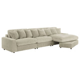 Blaine Upholstered Reversible Sectional Sofa Set with Amrless Chair Sand | Coaster | Home Elegance USA