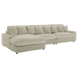 Blaine Upholstered Reversible Sectional Sofa Set with Amrless Chair Sand | Coaster | Home Elegance USA