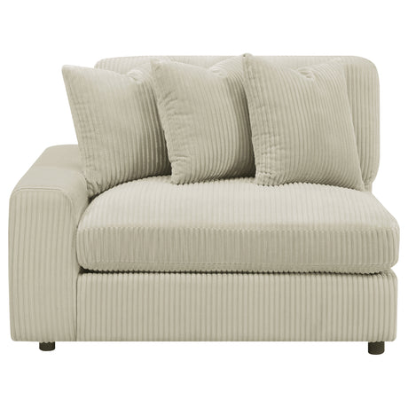 Sectional With Armless Chair - Blaine Upholstered Reversible Sectional Sofa Set with Amrless Chair Sand