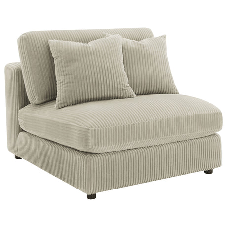 Sectional With Armless Chair - Blaine Upholstered Reversible Sectional Sofa Set with Amrless Chair Sand