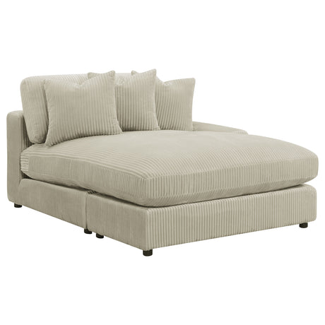 Sectional With Armless Chair - Blaine Upholstered Reversible Sectional Sofa Set with Amrless Chair Sand