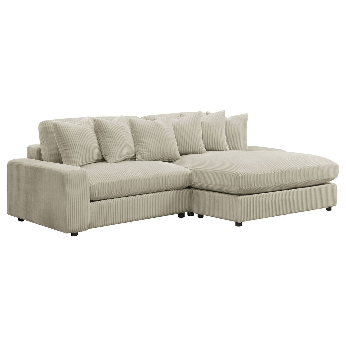 Blaine Upholstered Reversible Sectional Sofa Sand | Coaster | Home Elegance USA