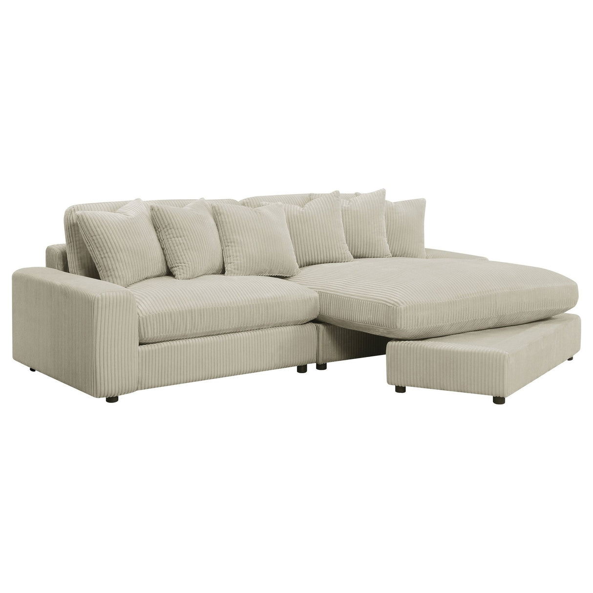 Blaine Upholstered Reversible Sectional Sofa Sand | Coaster | Home Elegance USA