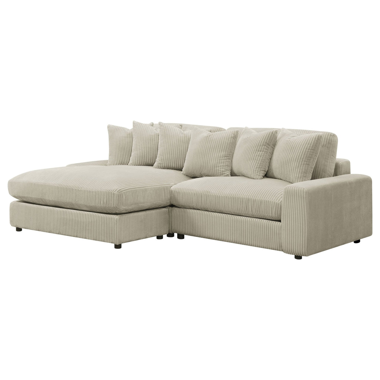 Blaine Upholstered Reversible Sectional Sofa Sand | Coaster | Home Elegance USA