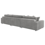 Sectional With Armless Chair - Blaine Upholstered Reversible Sectional Sofa Set with Amrless Chair Fog