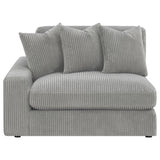 Sectional With Armless Chair - Blaine Upholstered Reversible Sectional Sofa Set with Amrless Chair Fog