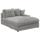 Sectional With Armless Chair - Blaine Upholstered Reversible Sectional Sofa Set with Amrless Chair Fog