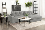 Blaine Upholstered Reversible Sectional Fog | Coaster - 509900 - Home Elegance USA - 2