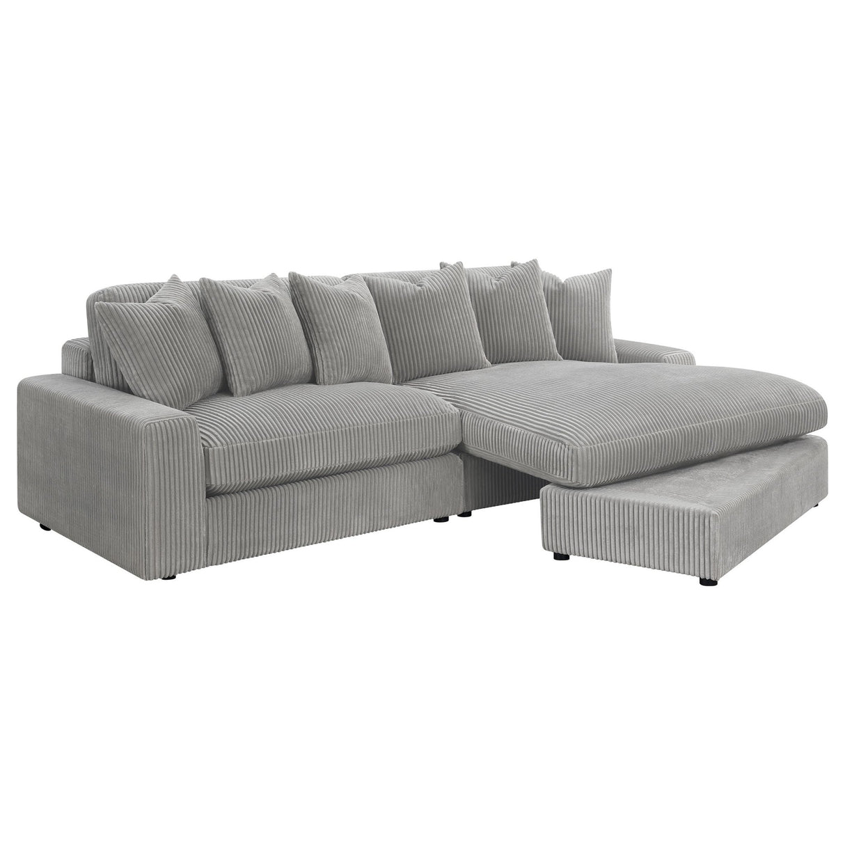 Blaine Upholstered Reversible Sectional Fog | Coaster | Home Elegance USA