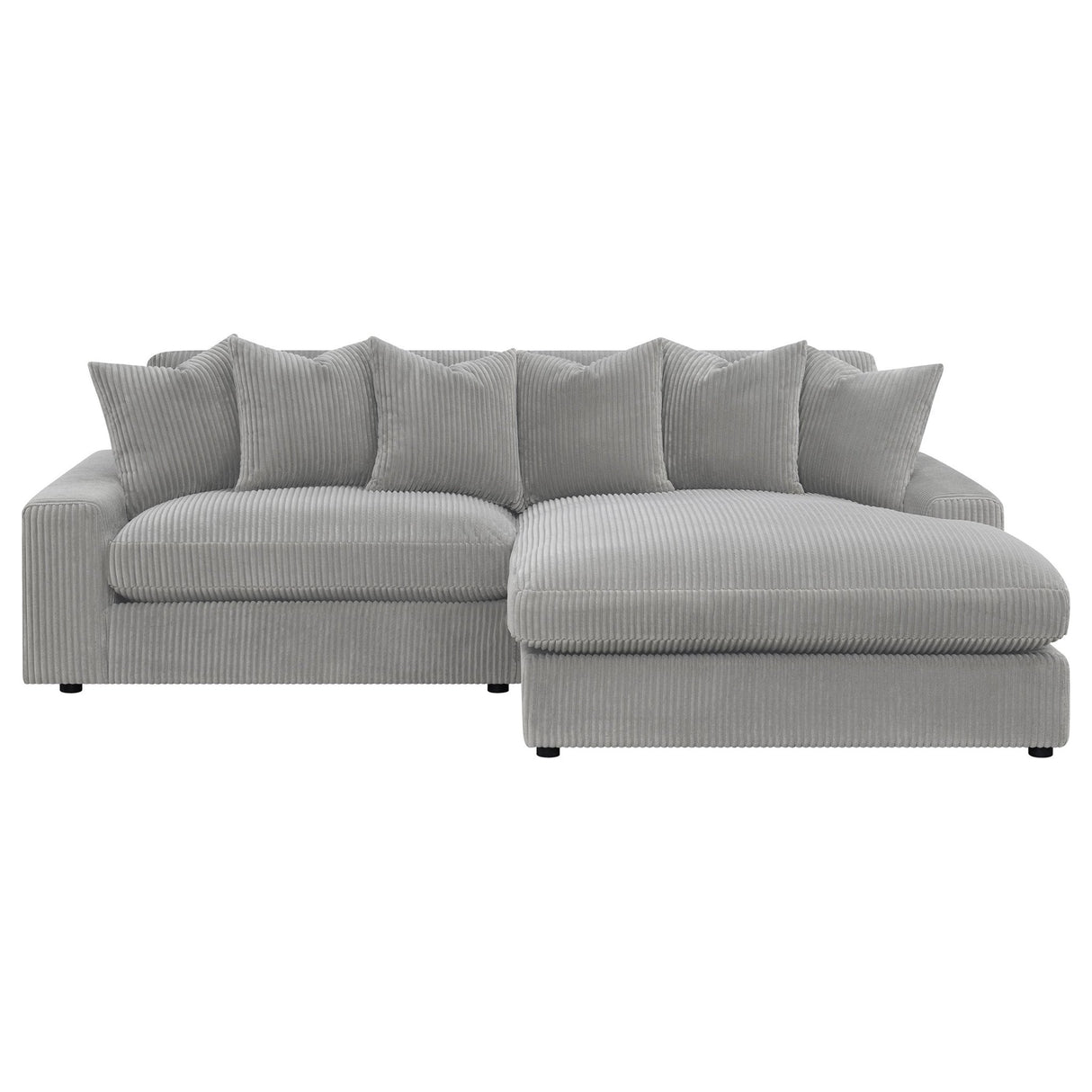 Blaine Upholstered Reversible Sectional Fog | Coaster | Home Elegance USA