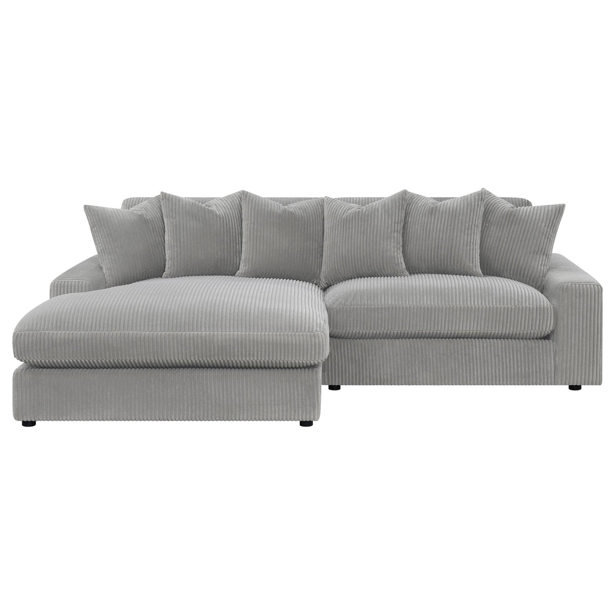 Blaine Upholstered Reversible Sectional Fog | Coaster | Home Elegance USA