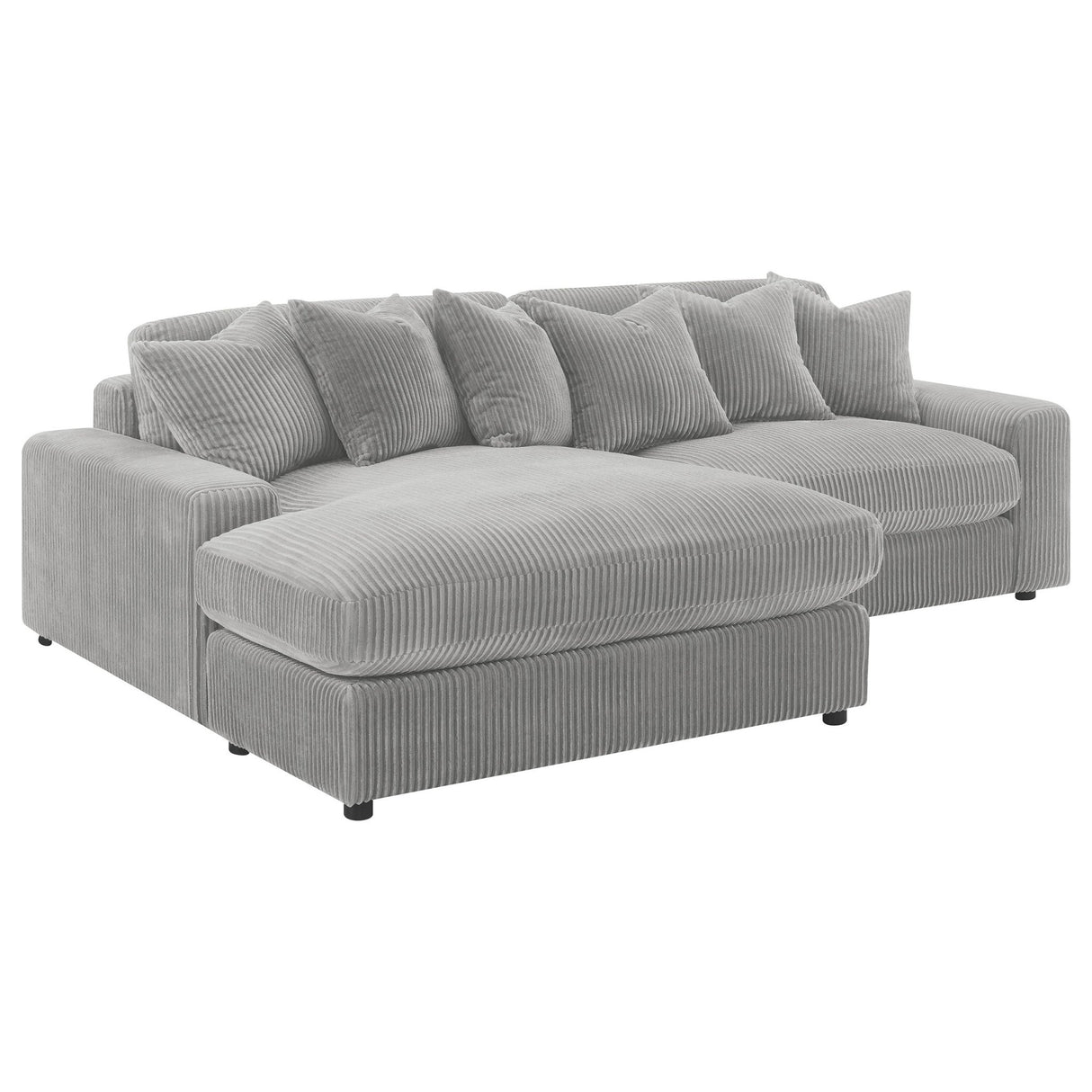 Blaine Upholstered Reversible Sectional Fog | Coaster | Home Elegance USA