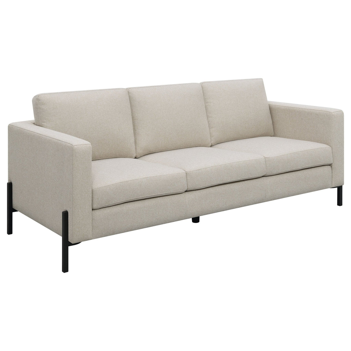 Tilly 2 - piece Upholstered Track Arms Sofa Set Oatmeal | Coaster | Home Elegance USA