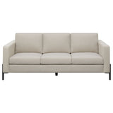 Tilly 2 - piece Upholstered Track Arms Sofa Set Oatmeal | Coaster | Home Elegance USA