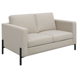 Tilly 2 - piece Upholstered Track Arms Sofa Set Oatmeal | Coaster | Home Elegance USA