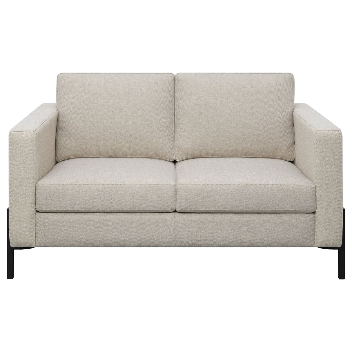 Tilly 2 - piece Upholstered Track Arms Sofa Set Oatmeal | Coaster | Home Elegance USA