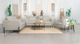 Tilly 3 - piece Upholstered Track Arms Sofa Set Oatmeal | Coaster | Home Elegance USA