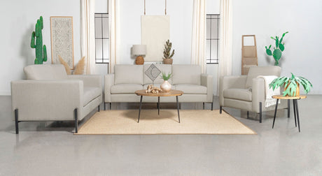 Tilly 3 - piece Upholstered Track Arms Sofa Set Oatmeal - 509901 - S3 - image - 1