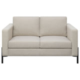 Loveseat - Tilly Upholstered Track Arms Loveseat Oatmeal