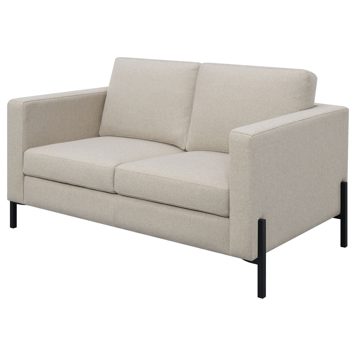 Loveseat - Tilly Upholstered Track Arms Loveseat Oatmeal