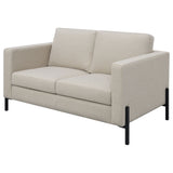 Loveseat - Tilly Upholstered Track Arms Loveseat Oatmeal