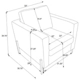 Chair - Tilly Upholstered Track Arms Chair Oatmeal