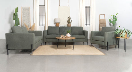 Tilly 3 - piece Upholstered Track Arms Sofa Set Sage | Coaster | Home Elegance USA