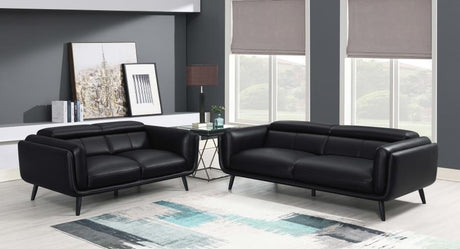 Shania 2 - piece Track Arms Living Room Set Black - 509921 - S2 - image - 2