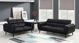 Shania 2 - piece Track Arms Living Room Set Black | Coaster | Home Elegance USA