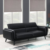 Sofa - Shania Track Arms Sofa with Tapered Legs Black