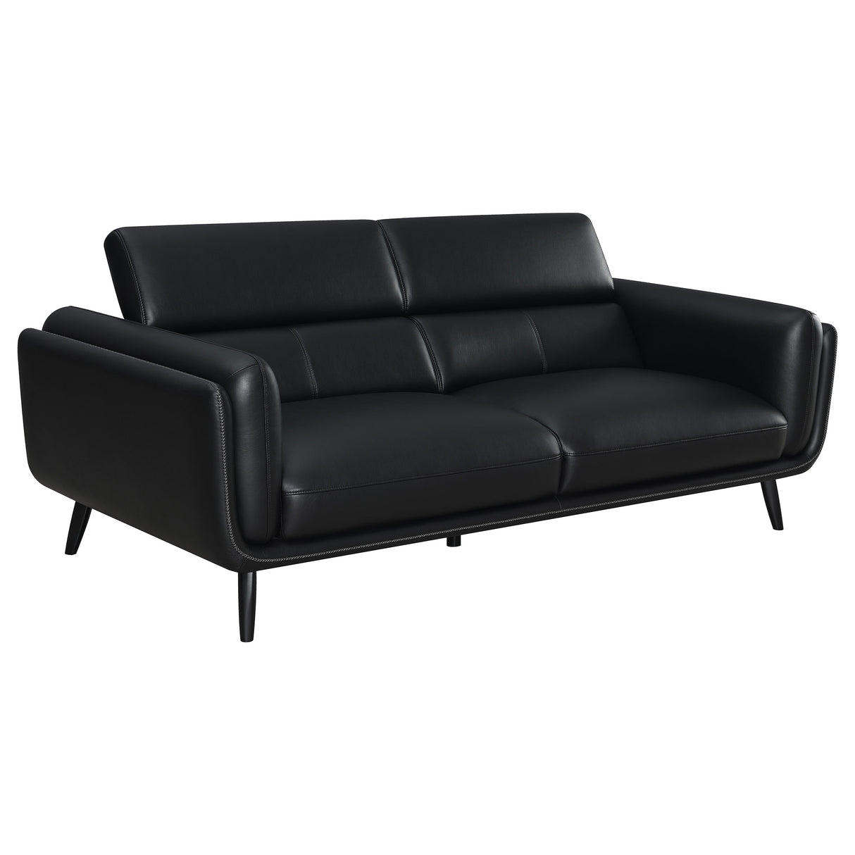 Sofa - Shania Track Arms Sofa with Tapered Legs Black