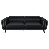 Sofa - Shania Track Arms Sofa with Tapered Legs Black