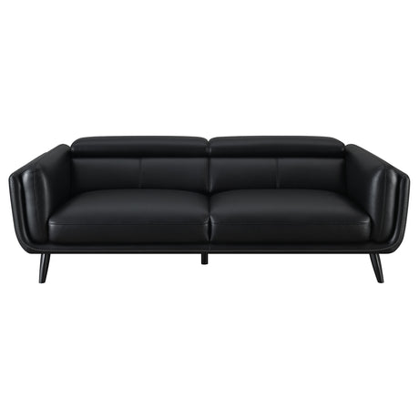 Sofa - Shania Track Arms Sofa with Tapered Legs Black