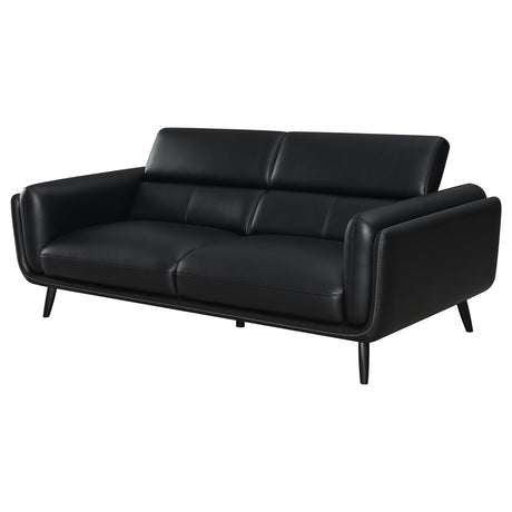 Sofa - Shania Track Arms Sofa with Tapered Legs Black